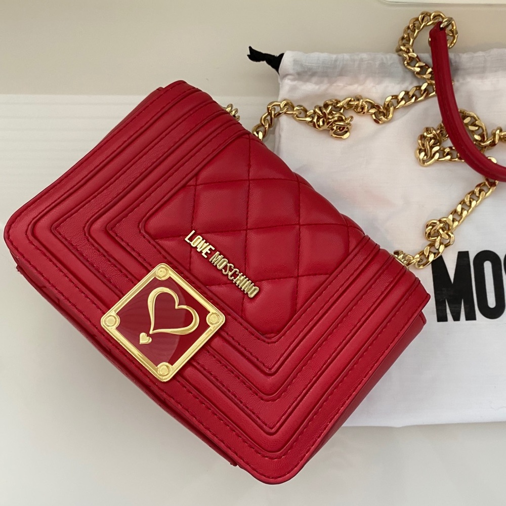 Love Moschino quilted small crossbody